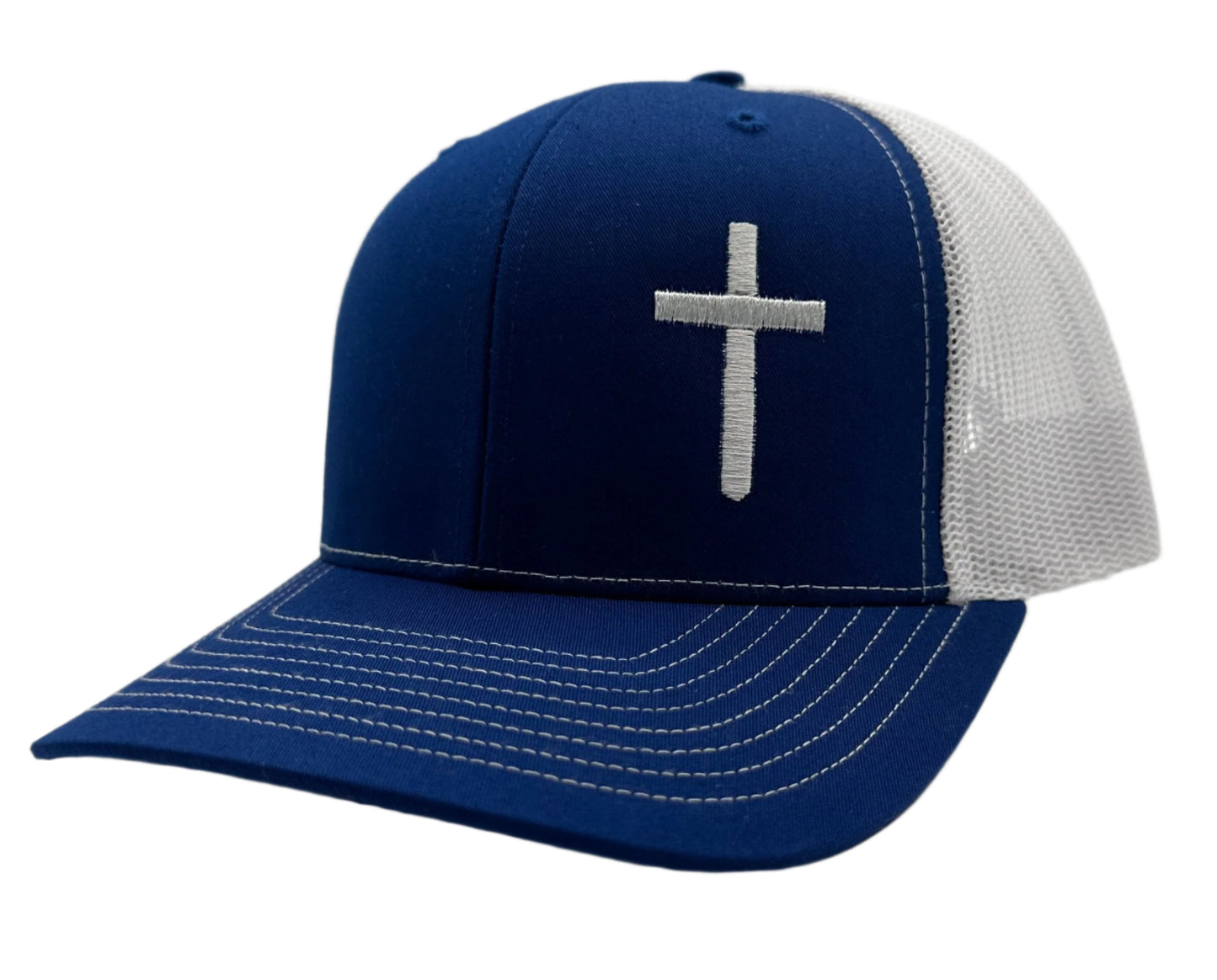 Cross Hat - Blue/White
