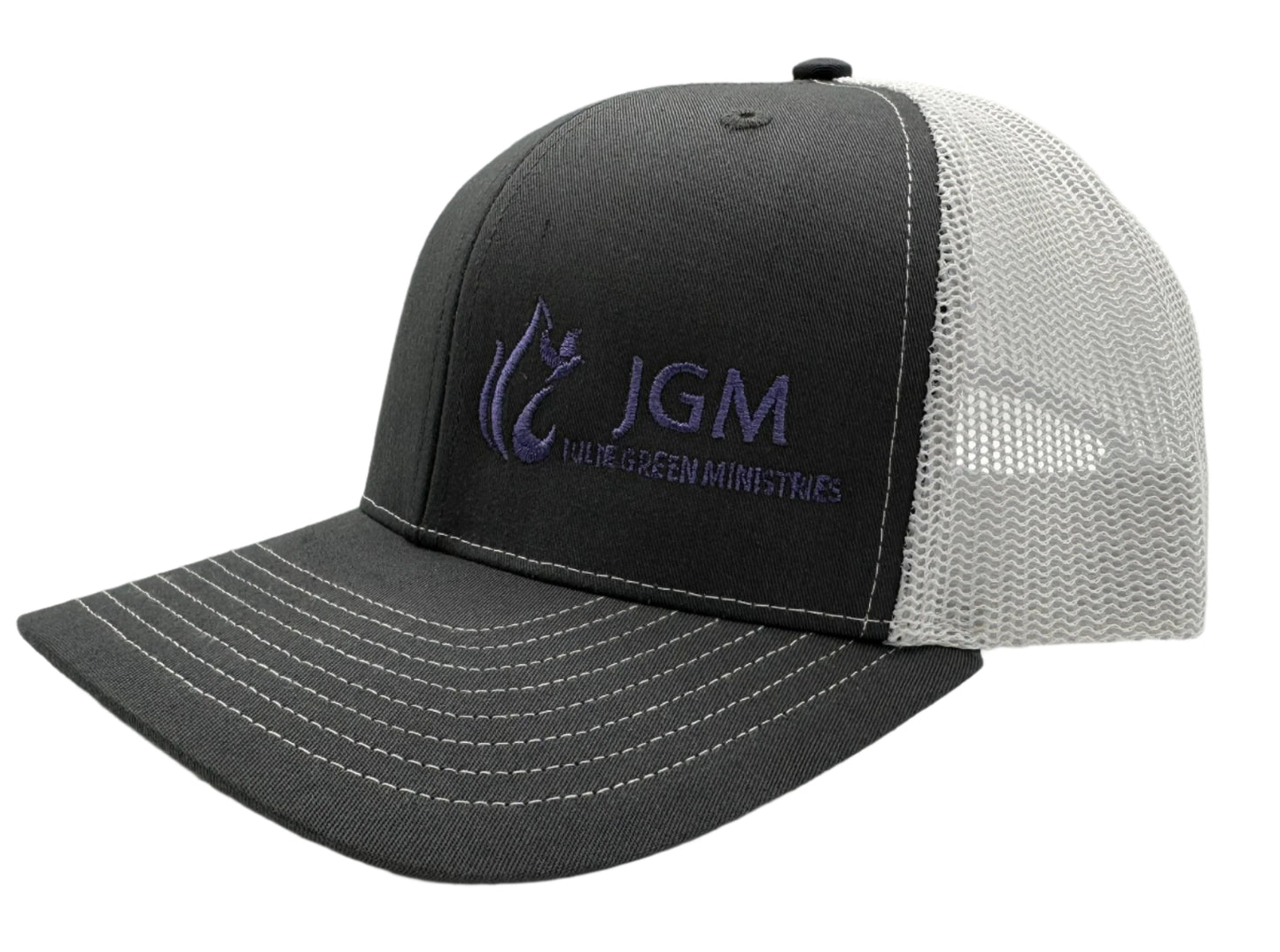Julie Green Ministries Trucker Hat - Charcoal Gray/White