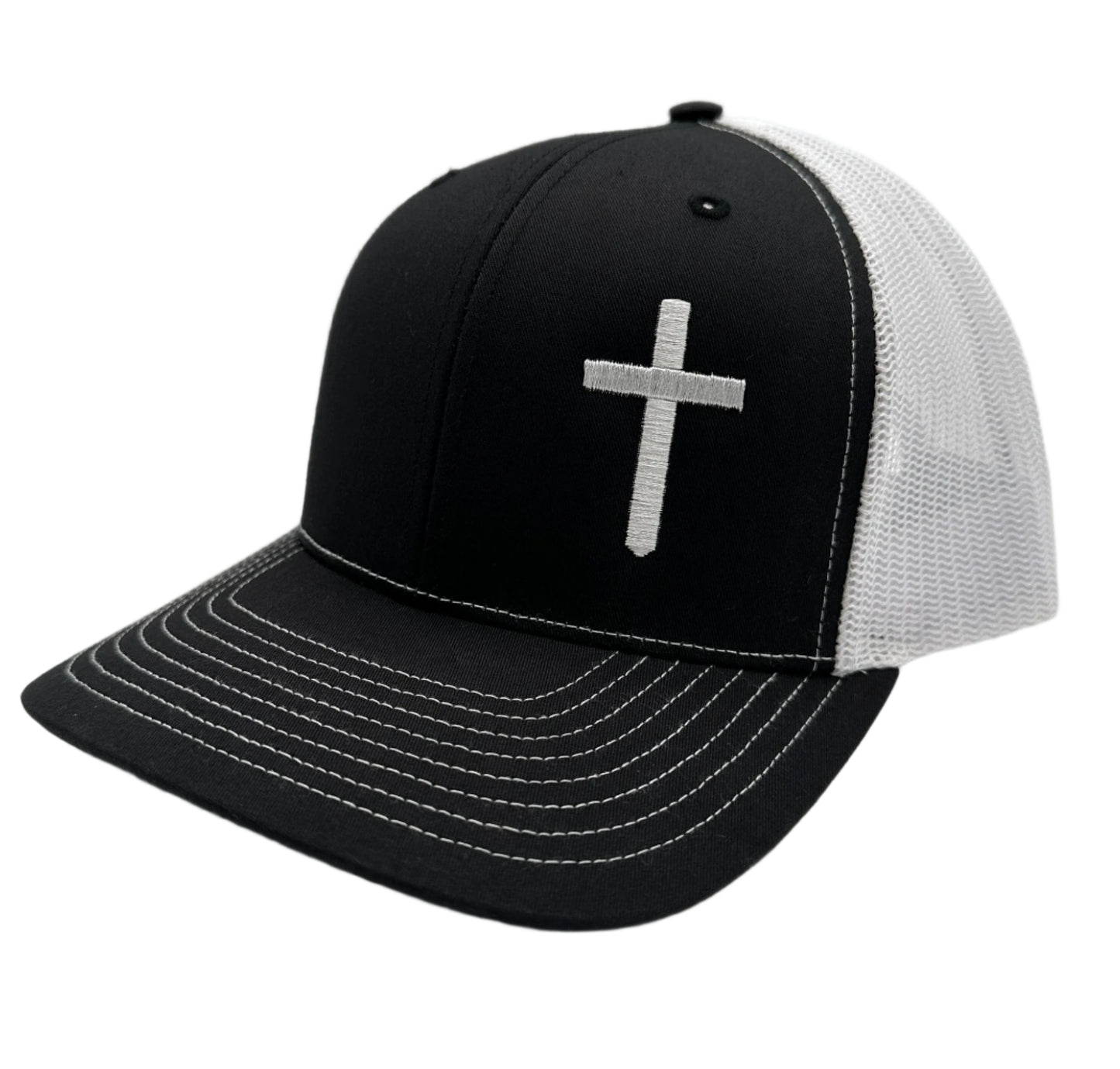 Cross Hat - Black/White