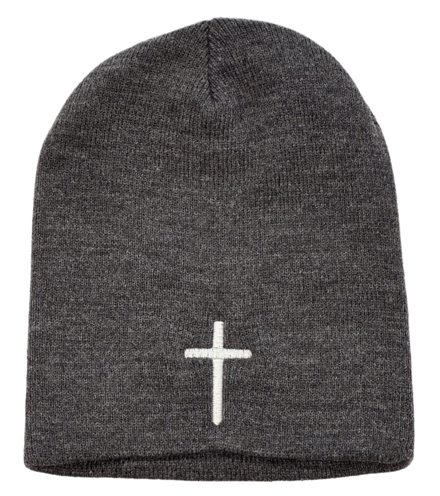 Cross Beanie - Dark Gray