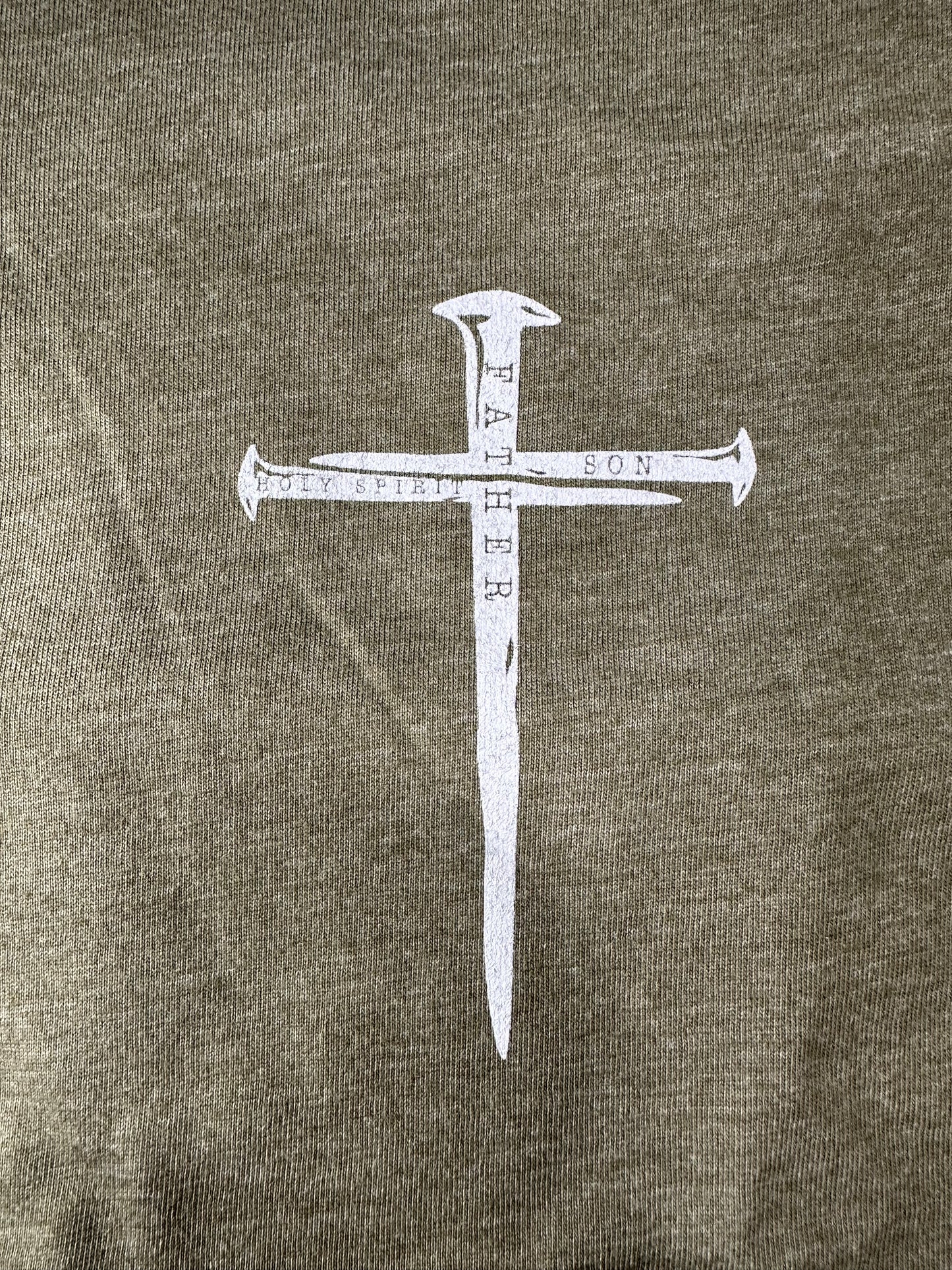 3 Nails Cross - Military Green Shirt