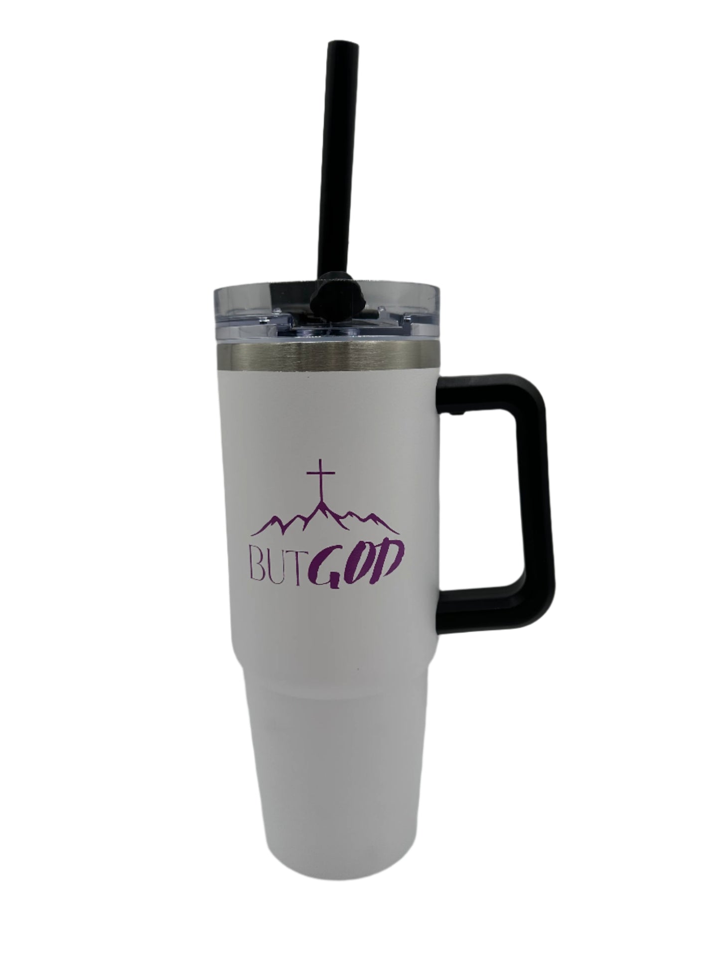 JGM But God Tumbler - White/Purple