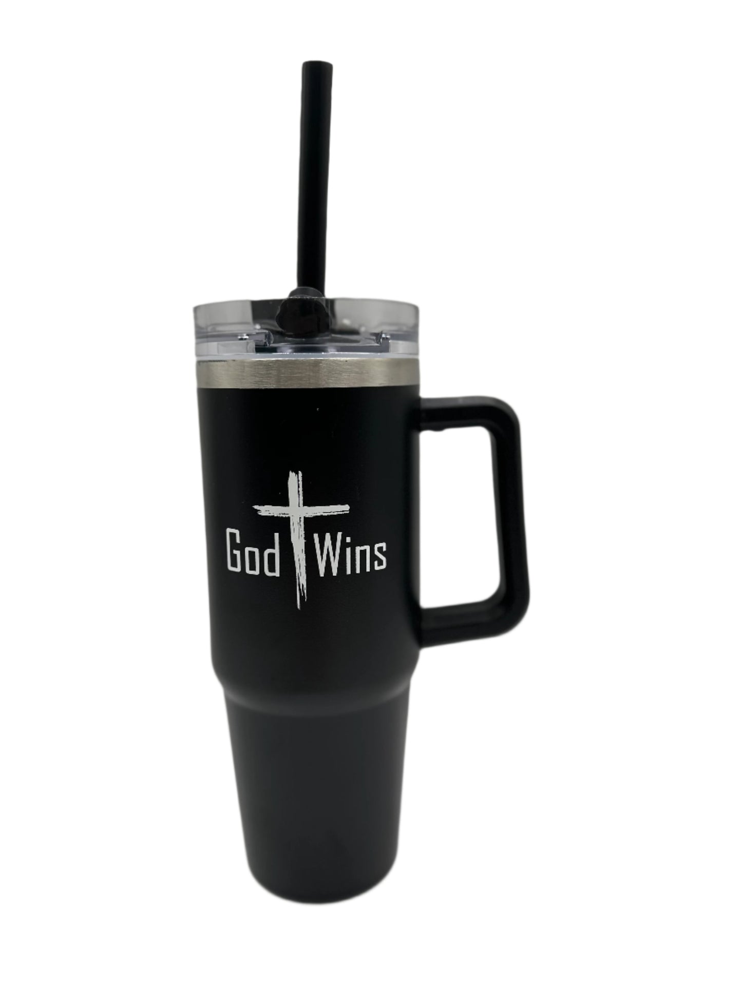 JGM God Wins Tumbler - Black/White