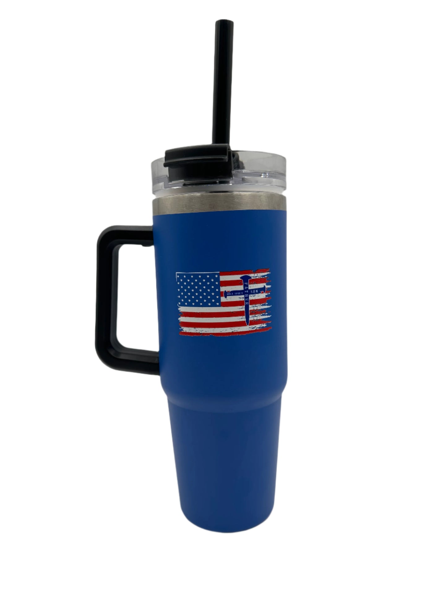 TST 3 Nails & Flag Tumbler - Blue/Red, White, Blue