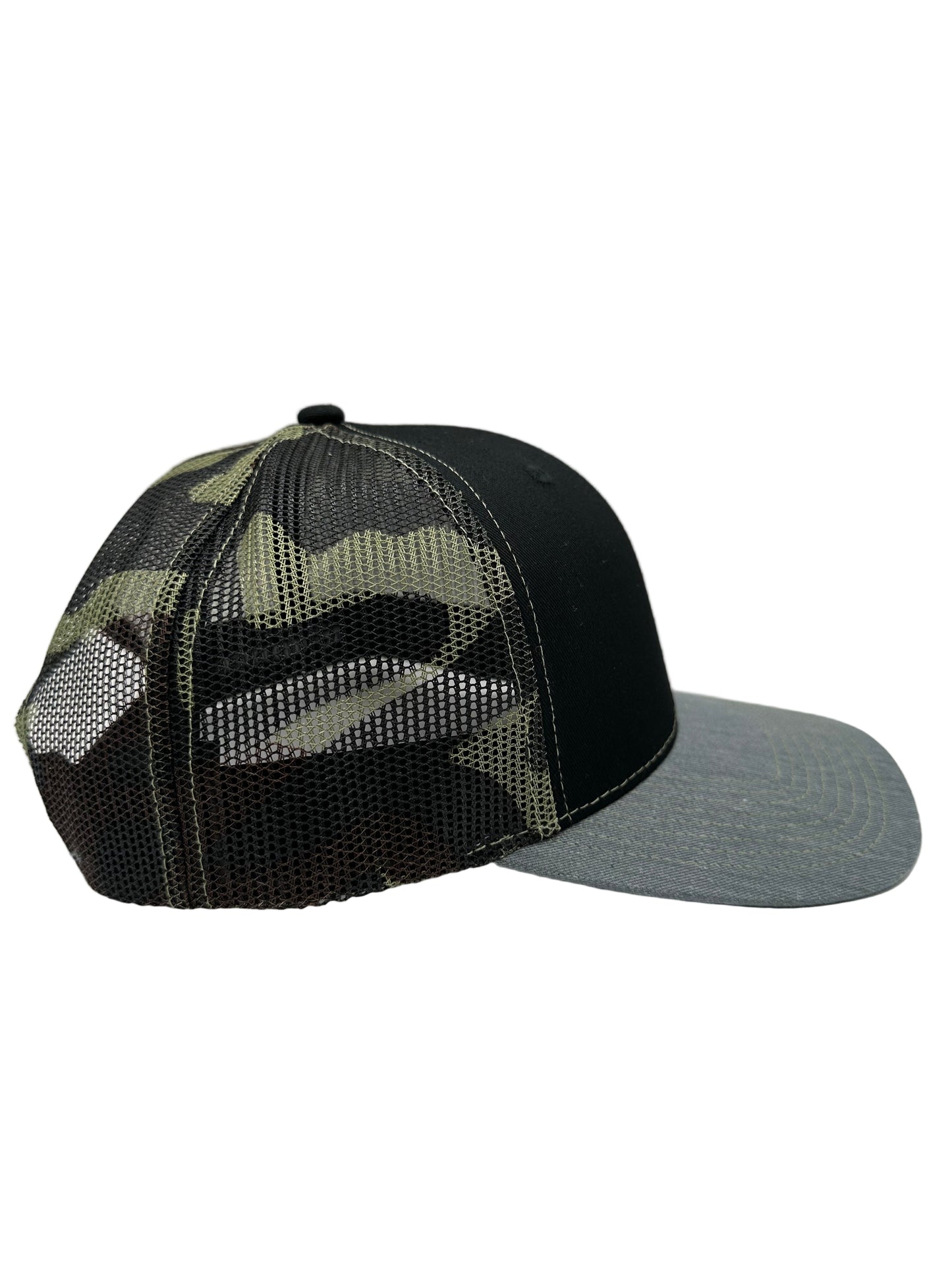 3 Nails Cross - Black/Green/Camo/Heather Gray Trucker Hat