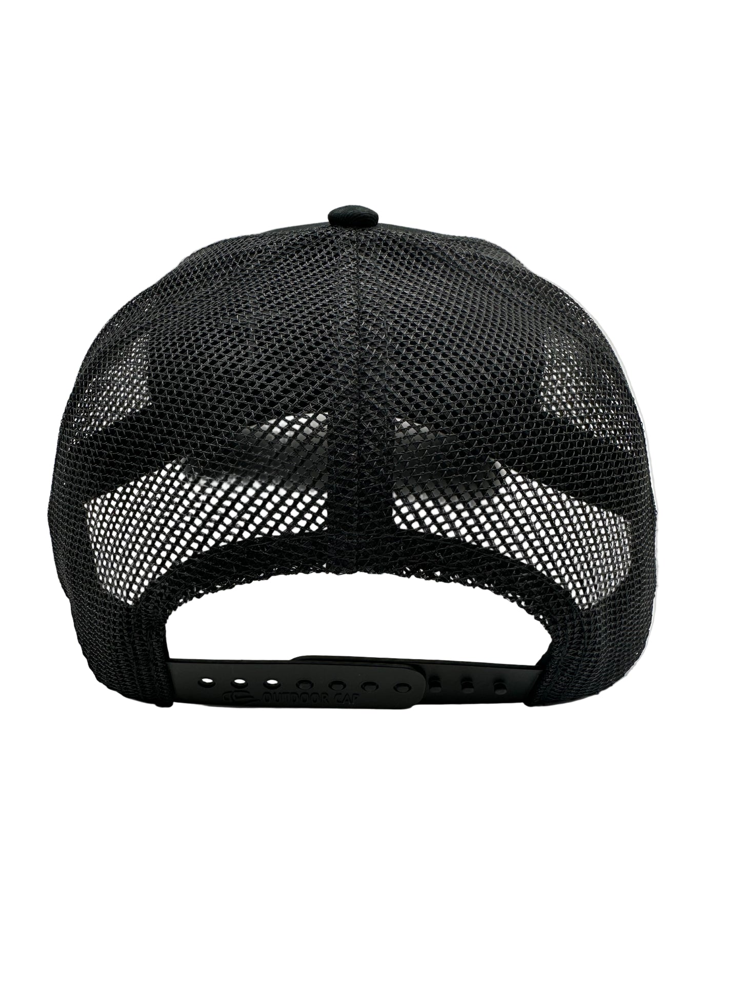 3 Nails Cross - Black/Black Trucker Hat
