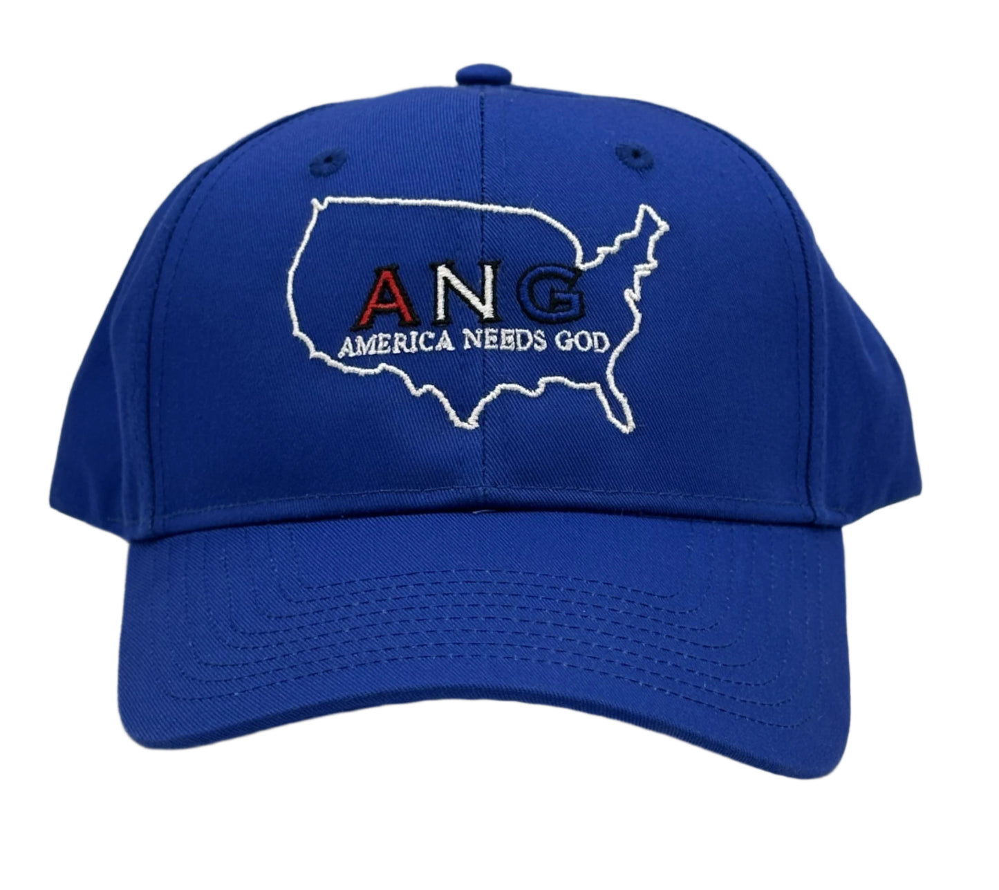America Needs God Hat - Royal Blue- Red/White/Blue Letters