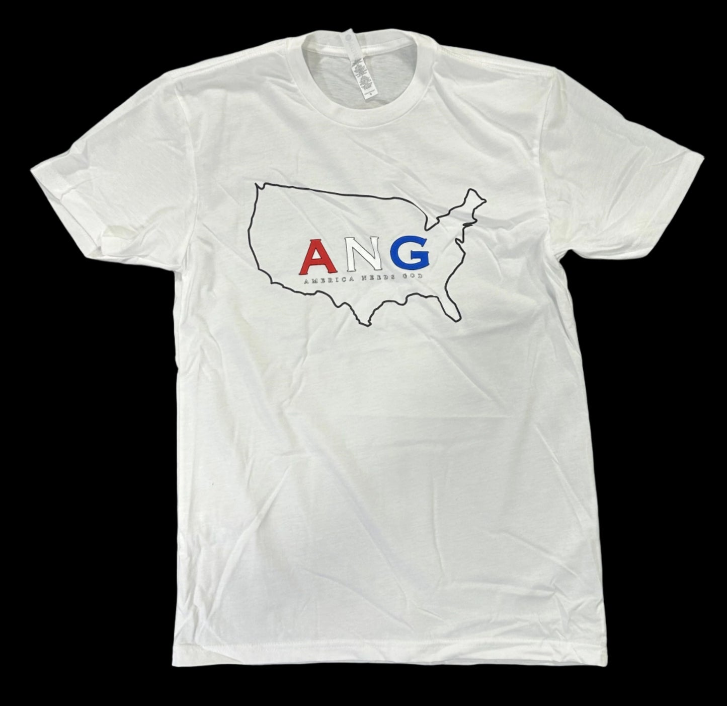 America Needs God - White - Red/White/Blue Letters