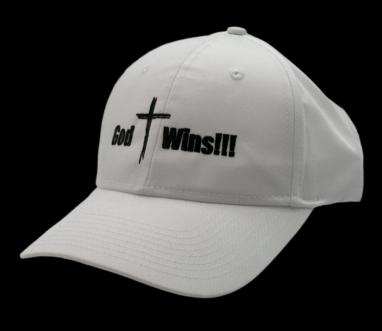 God Wins Hat - White