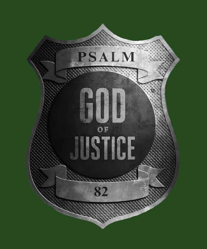 Psalm 82 God of Justice Military Green Short Sleeve Shirt