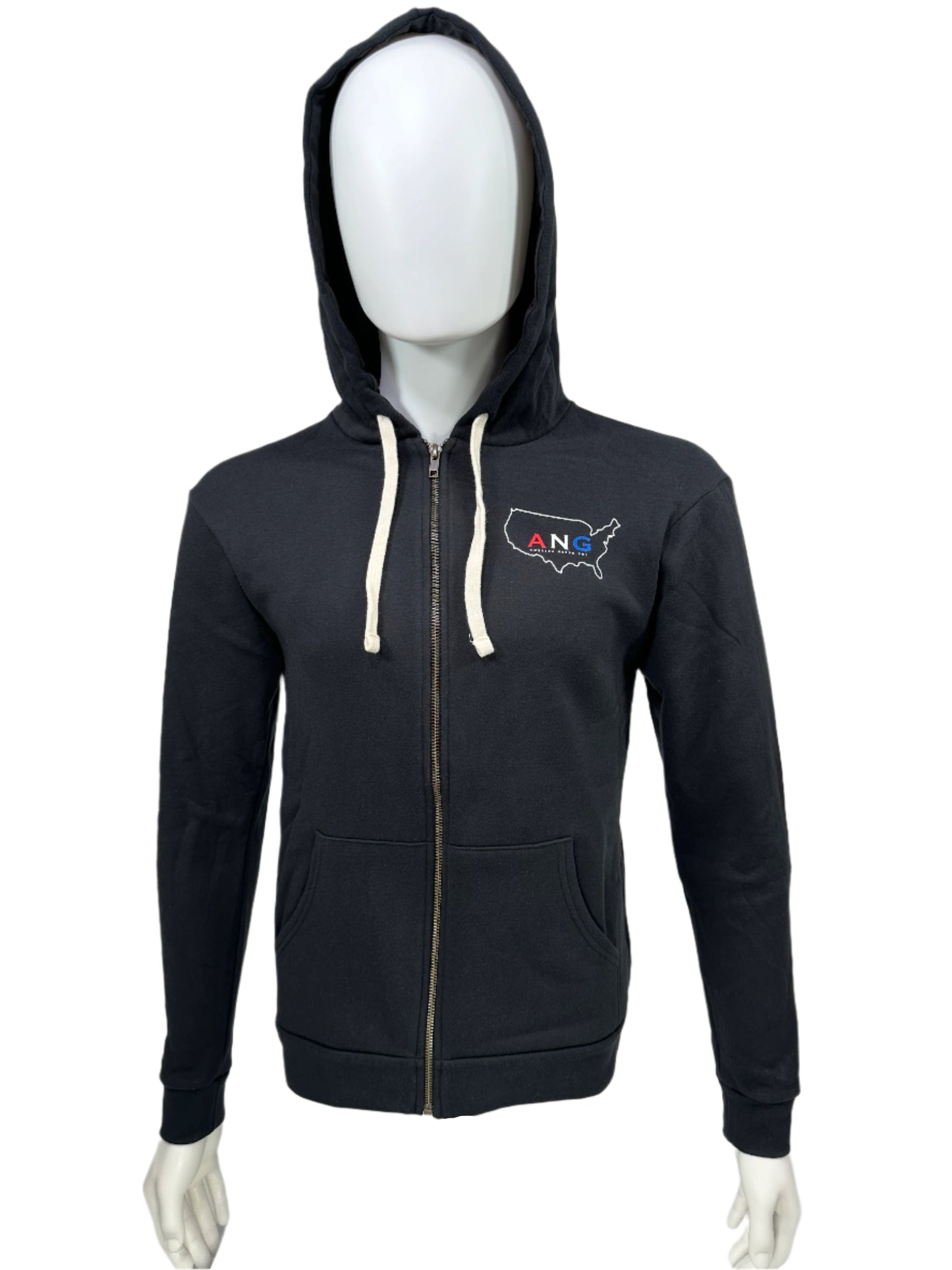 America Needs God Zip Up Hoodie - Black - Red/White/Blue Letters