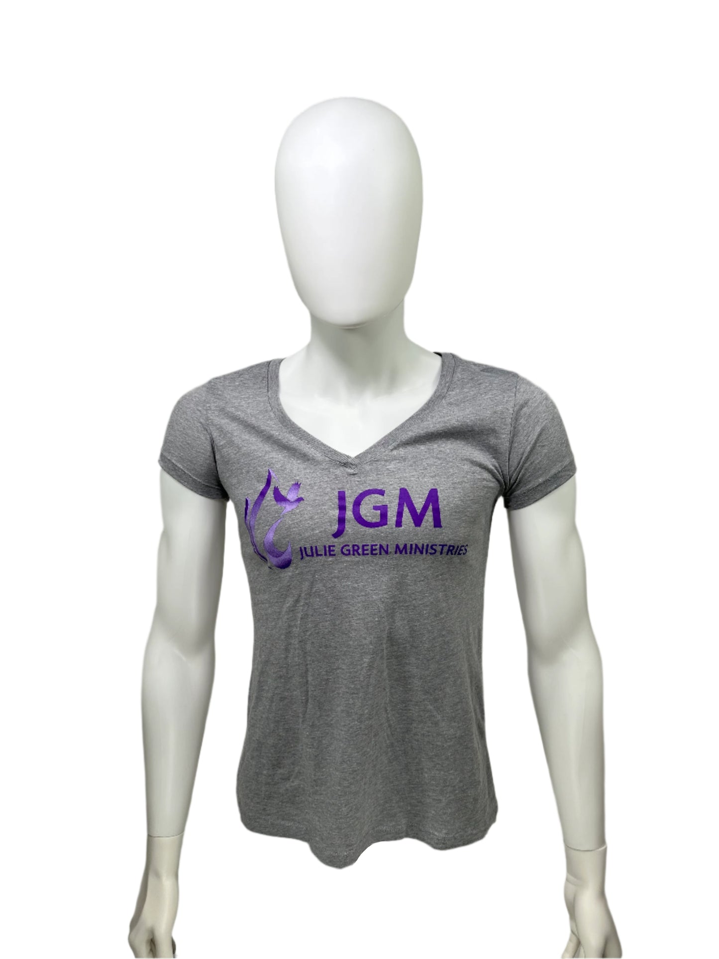 JGM Women's Ideal V-Neck T-Shirt - Heather Gray