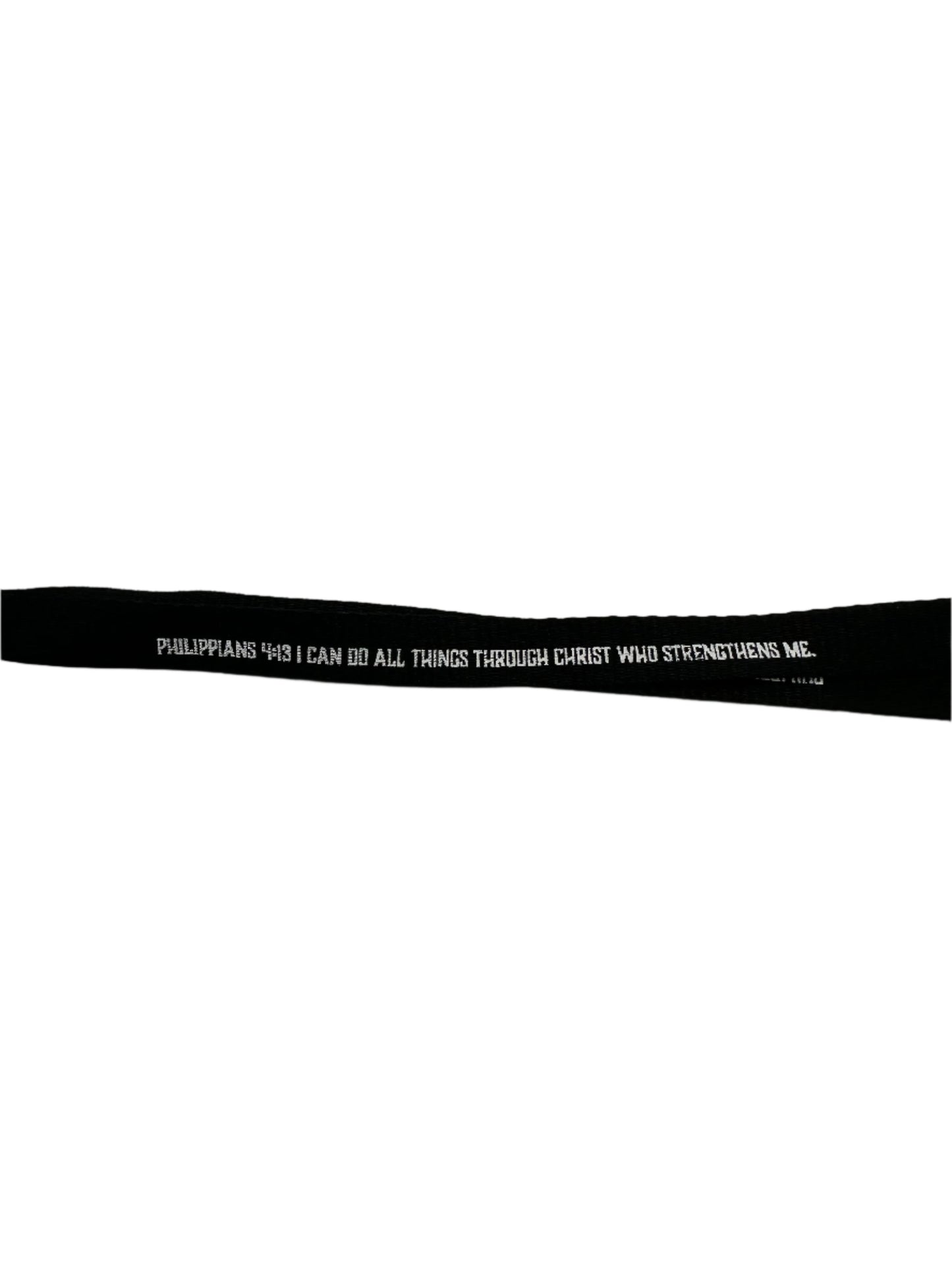 Philippians 4:13 Lanyard - Black/White Lettering