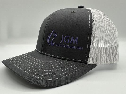 Julie Green Ministries Trucker Hat - Charcoal Gray/White