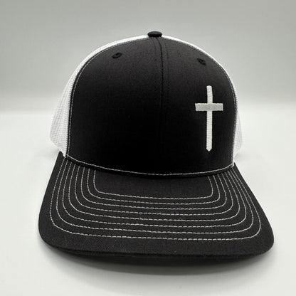 Cross Hat - Black/White