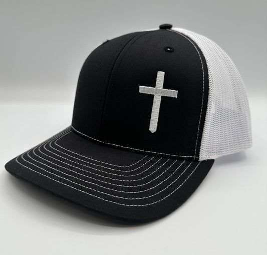 Cross Hat - Black/White