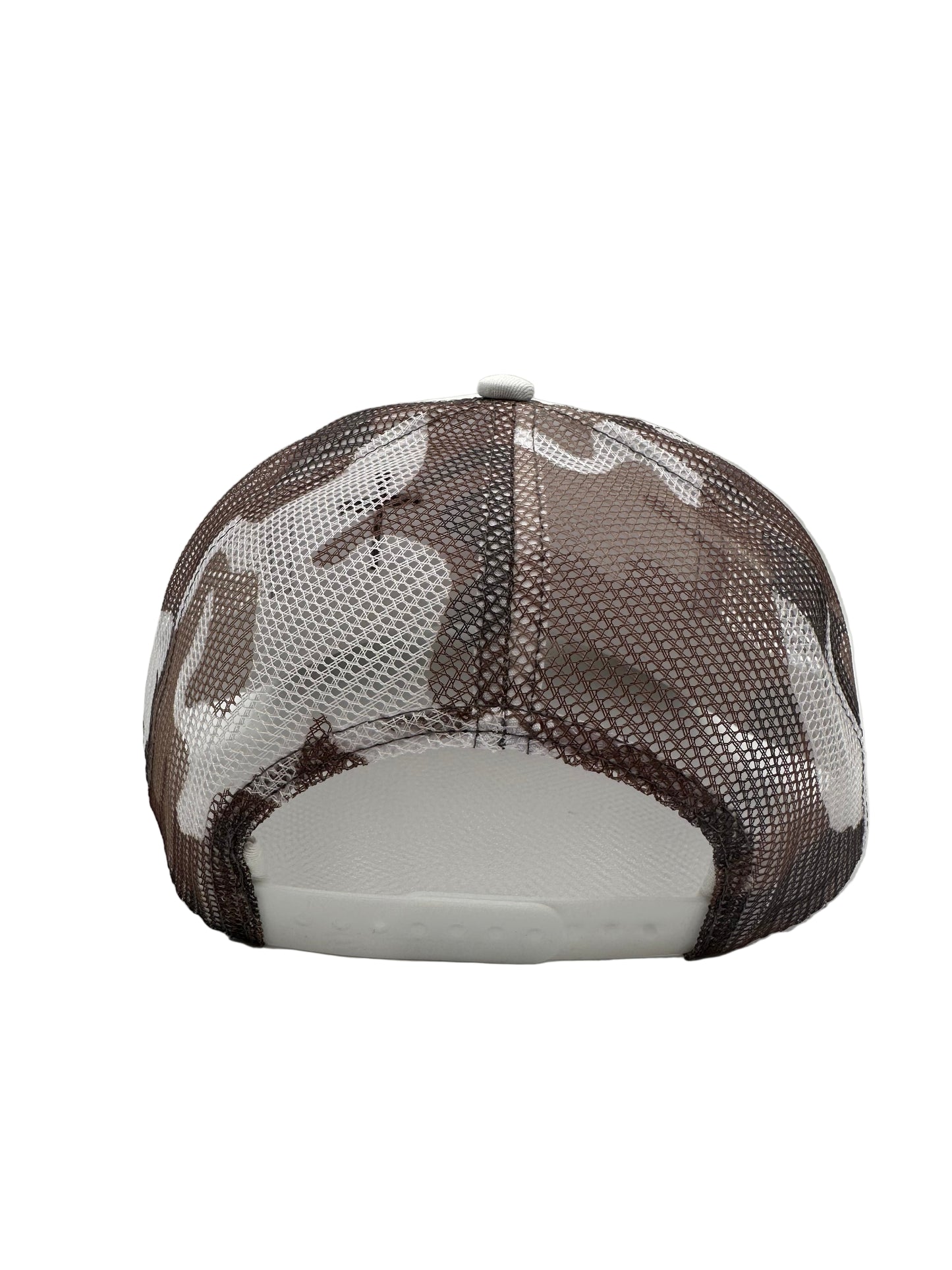 3 Nails Cross - White/Brown/Camo Trucker Hat
