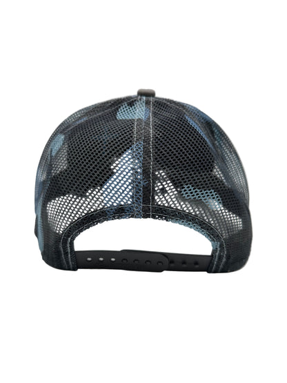 3 Nails Cross - Charcoal/Blue/Camo Trucker Hat