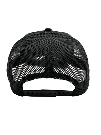 3 Nails Cross - Black/Black Trucker Hat