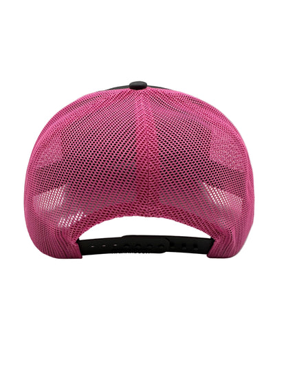 3 Nails Cross - Charcoal/Neon Pink Trucker Hat