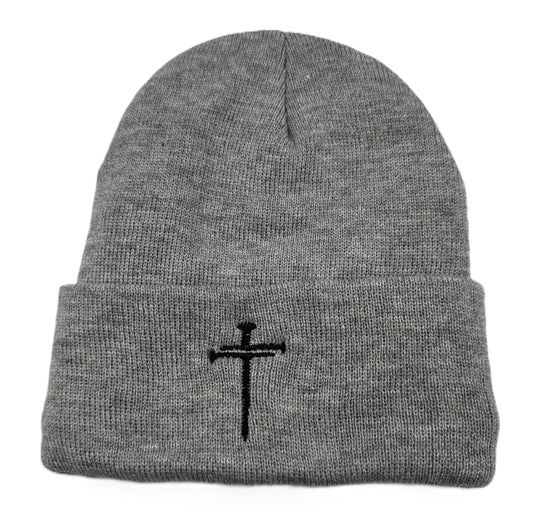 3 Nails Beanie Sherpa Lined - Heather Grey