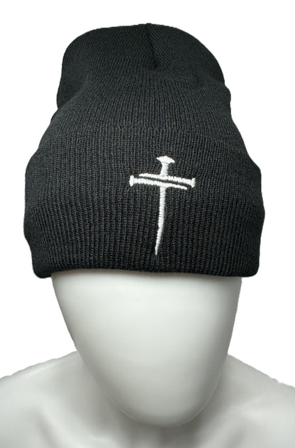 3 Nails Beanie Sherpa Lined - Black