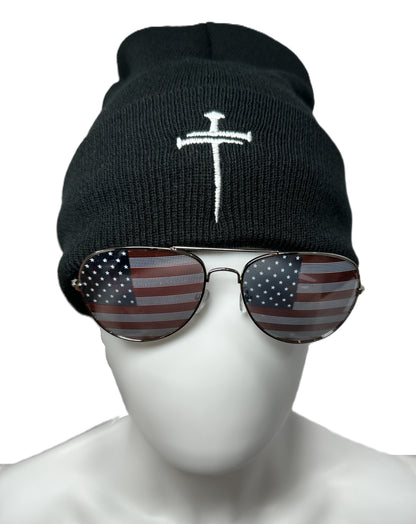 3 Nails Beanie Sherpa Lined - Black