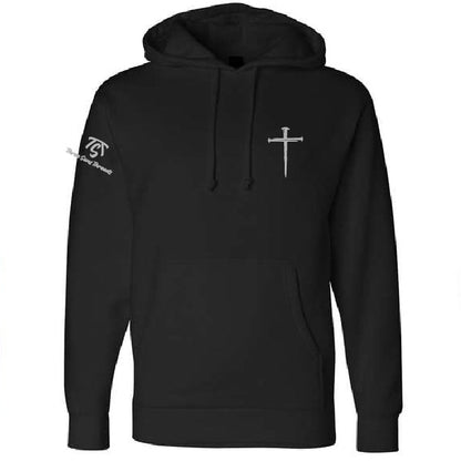 3 Nails & Cross - Black Hoodie