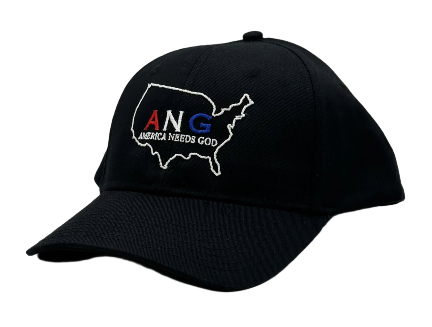 America Needs God Hat - Black - Red/White/Blue Letters – Three Sons Threads