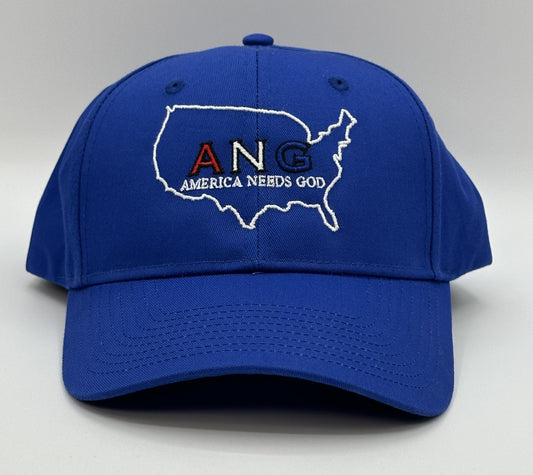 America Needs God Hat - Royal Blue- Red/White/Blue Letters