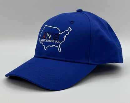 America Needs God Hat - Royal Blue- Red/White/Blue Letters