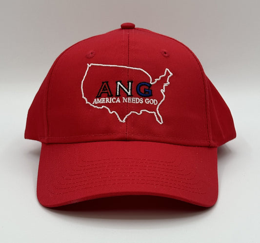 America Needs God Hat - Red - Red/White/Blue Letters