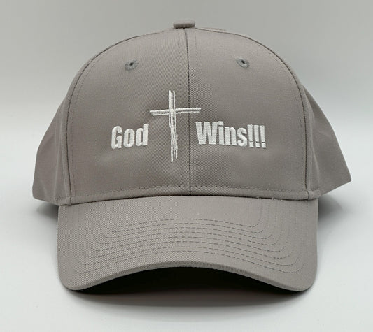 God Wins Hat - Grey