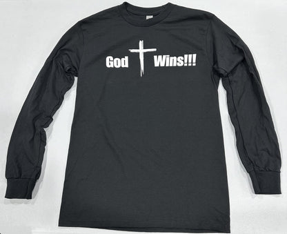 God Wins - Long Sleeve T-Shirt - Black