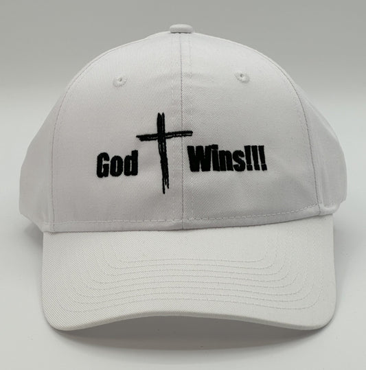God Wins Hat - White