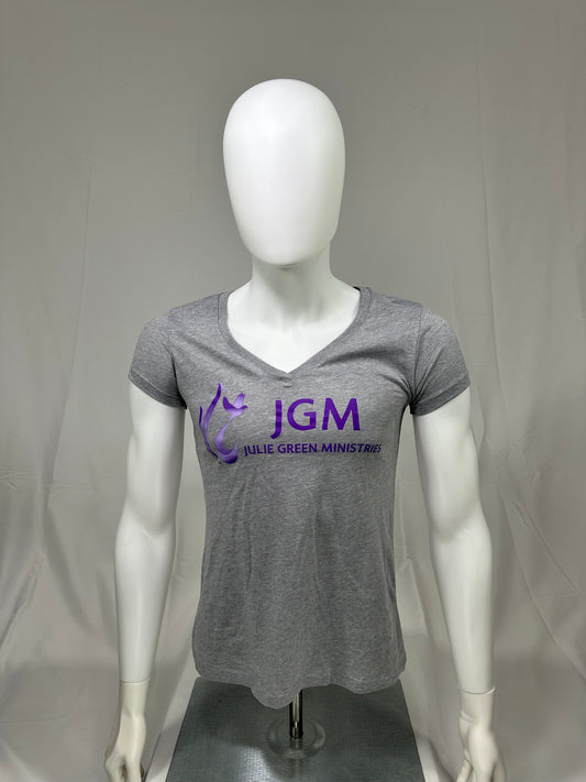 JGM Women's Ideal V-Neck T-Shirt - Heather Gray