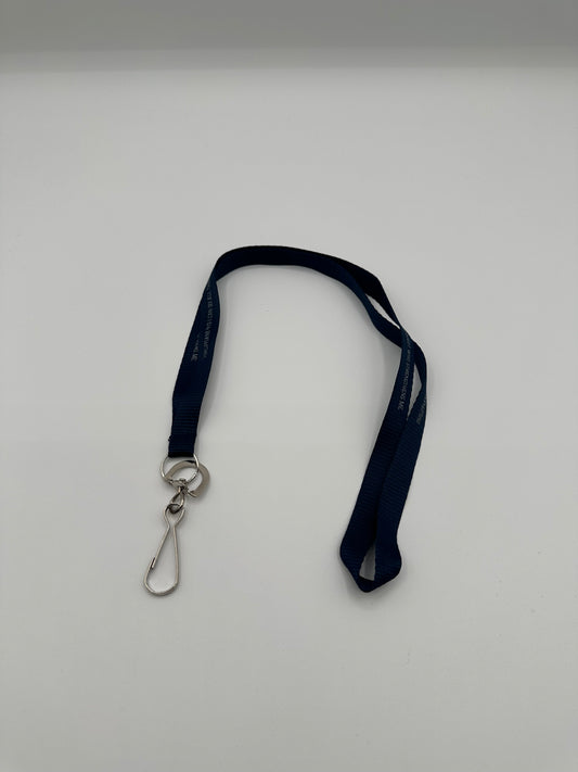 Philippians 4:13 Lanyard - Navy Blue/Silver Lettering