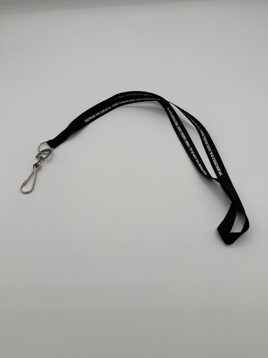 Philippians 4:13 Lanyard - Black/White Lettering