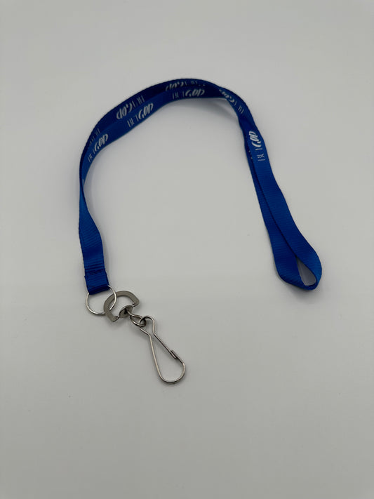 But God Lanyard - Royal Blue/White Lettering