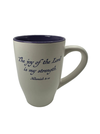 The Joy of The Lord 20oz Ceramic Mug - White/Purple