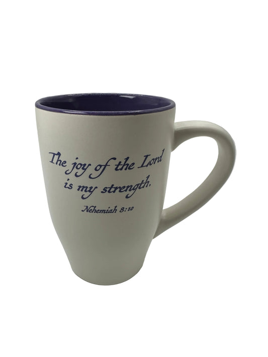 The Joy of The Lord 20oz Ceramic Mug - White/Purple