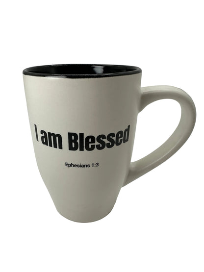 I am Blessed 20oz Ceramic Mug - White/Black