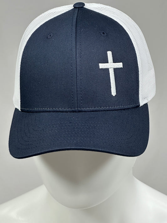 Cross Hat - Navy/White