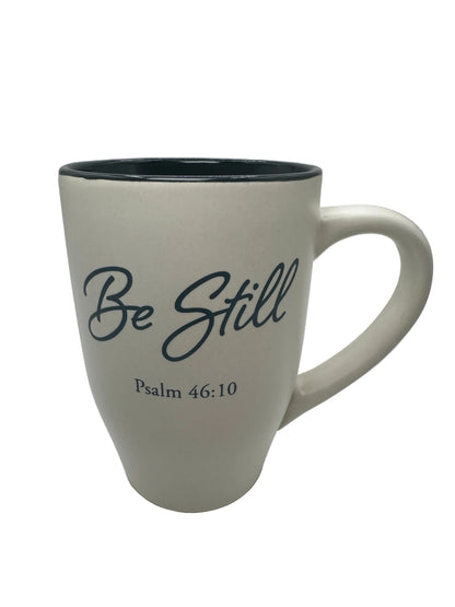 Be Still 20oz Ceramic Mug - White/Grey