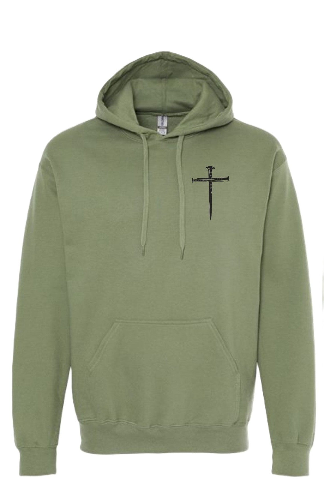 3 Nails & Cross - Military Green Hoodie