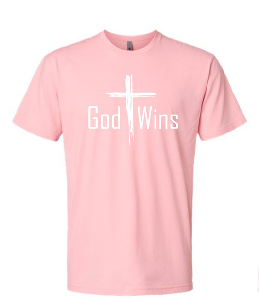 God Wins T-Shirt - Pink