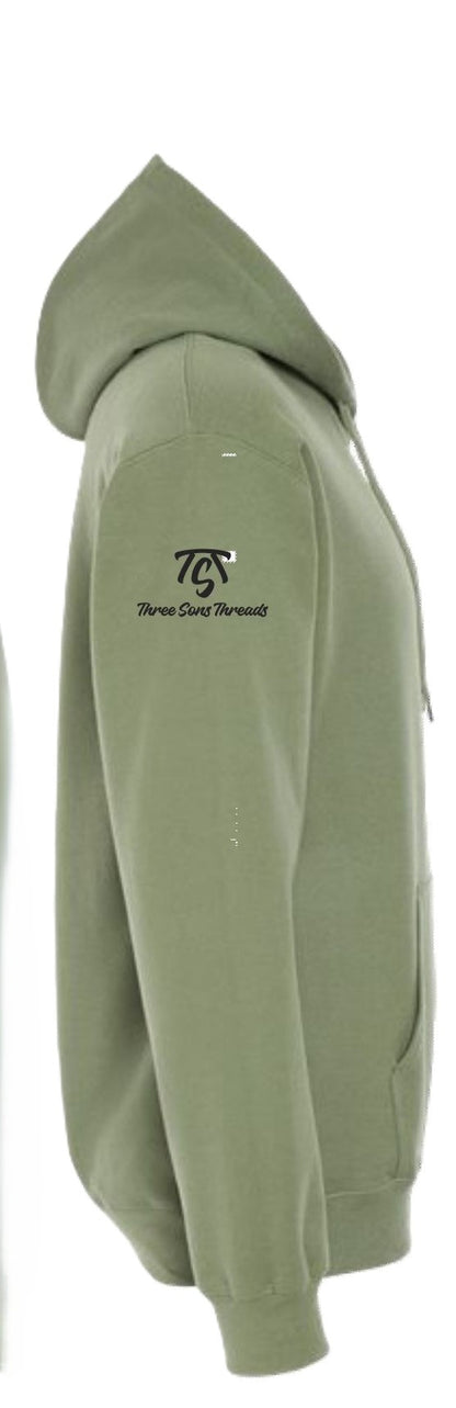 3 Nails & Cross - Military Green Hoodie